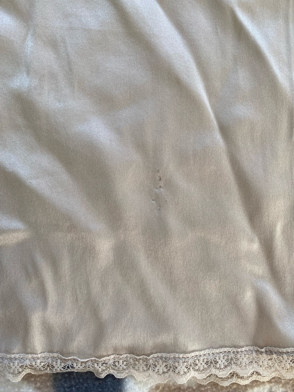 By Anthropologie Silk Lace Trim Camisole Women's Top Beige Champagne Size Large - Picture 8 of 8